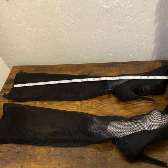 Fashion Nova Forever a Babe over the Knee Heels Netflex size 7.5 - Picture 5 of 15